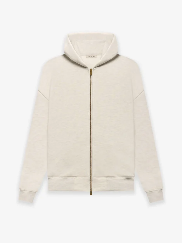 Essentials off white Zip Up Hoodies