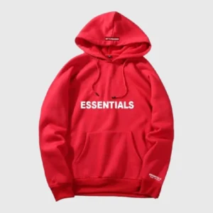 Essentials Fear Of God Oversized Hoodie Red